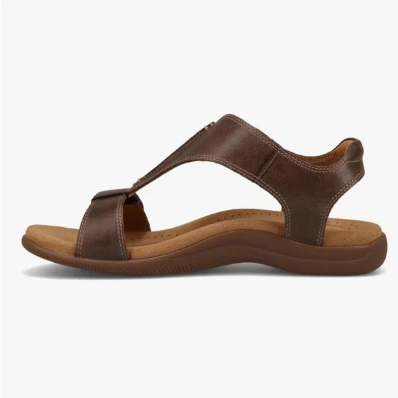 Taos Footwear Dark Brown Leather Sandals - Picture 11 of 13